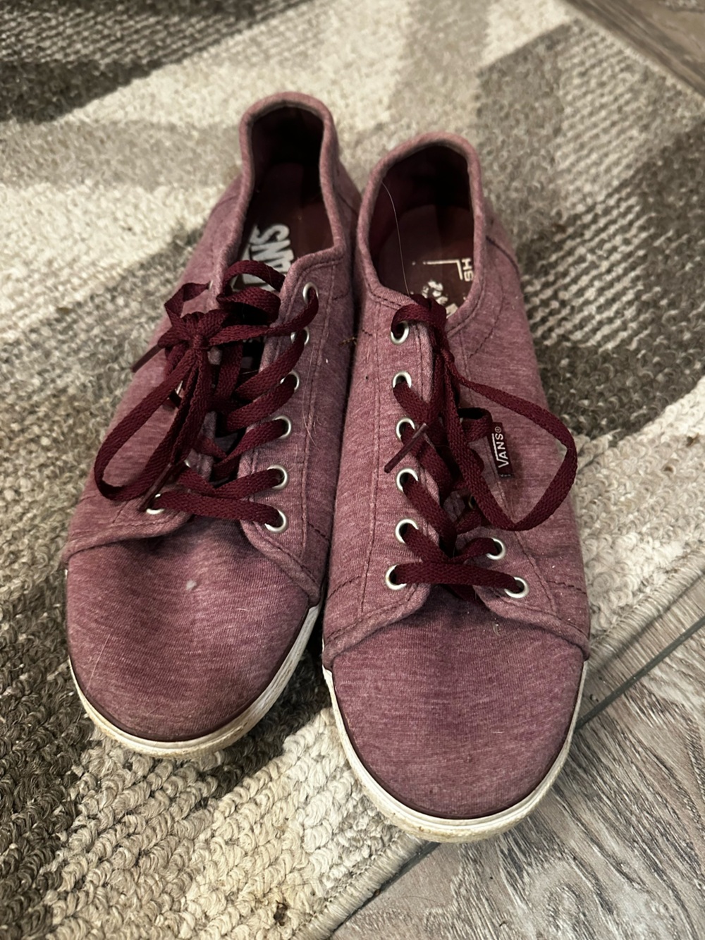 Vans Women’s Burgundy Canvas Low-Top Sneakers